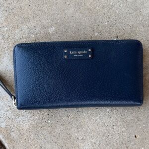 Kate Spade Navy Blue Leather Wallet
